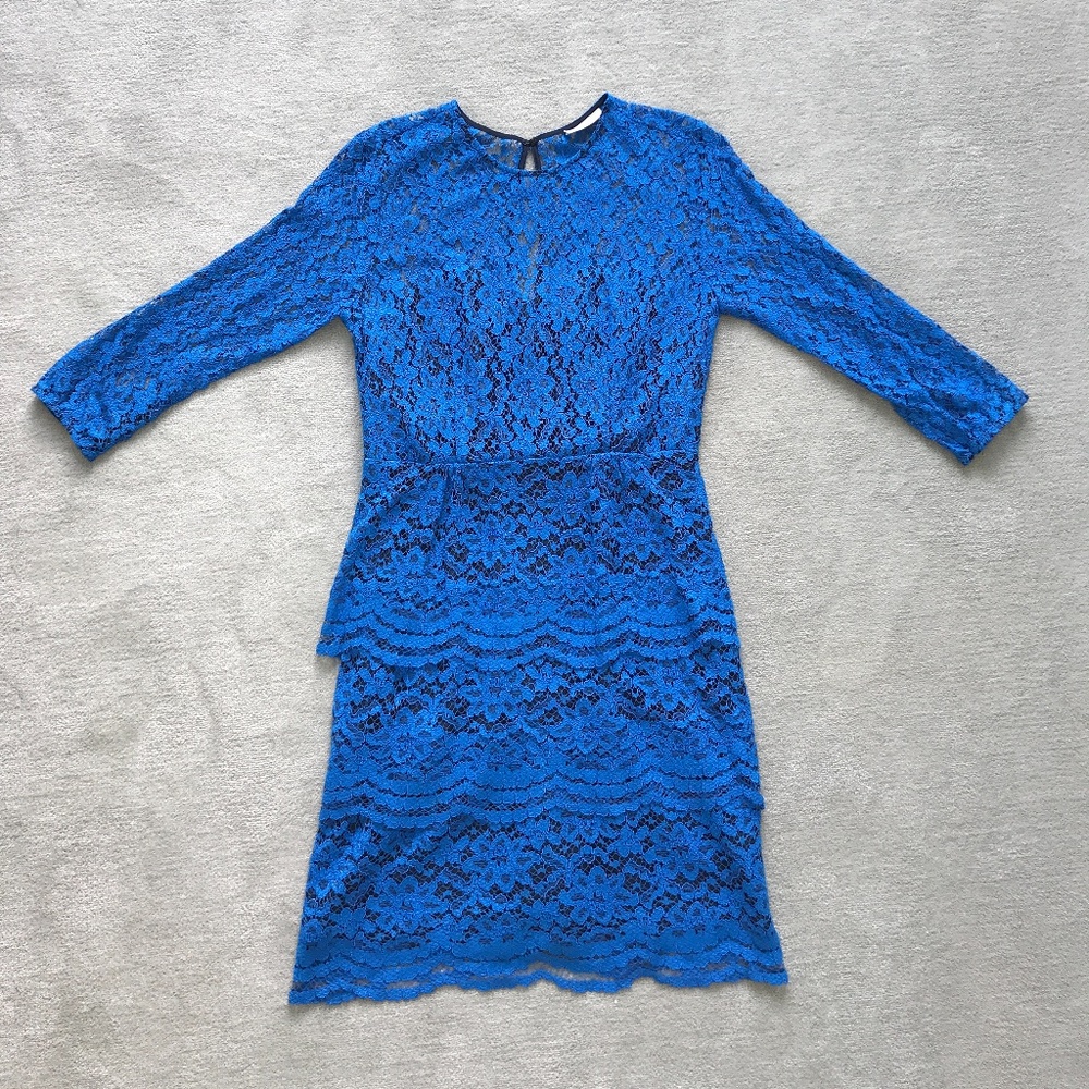 Whistles - Royal Blue Lace Dress - 6
